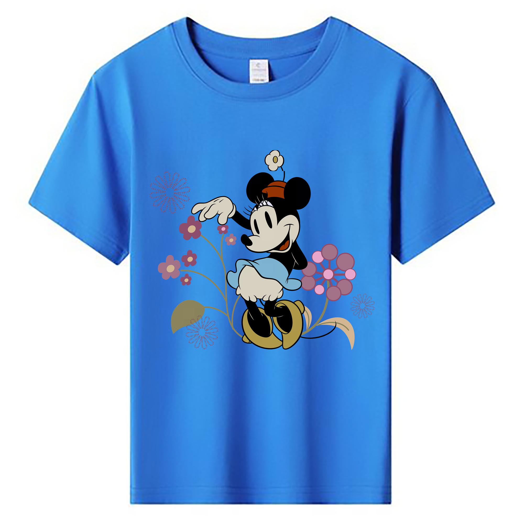 （画像用） ミッキーマウス Mickey Mouse 綿100％キッズTシャツ（フロントプリント）